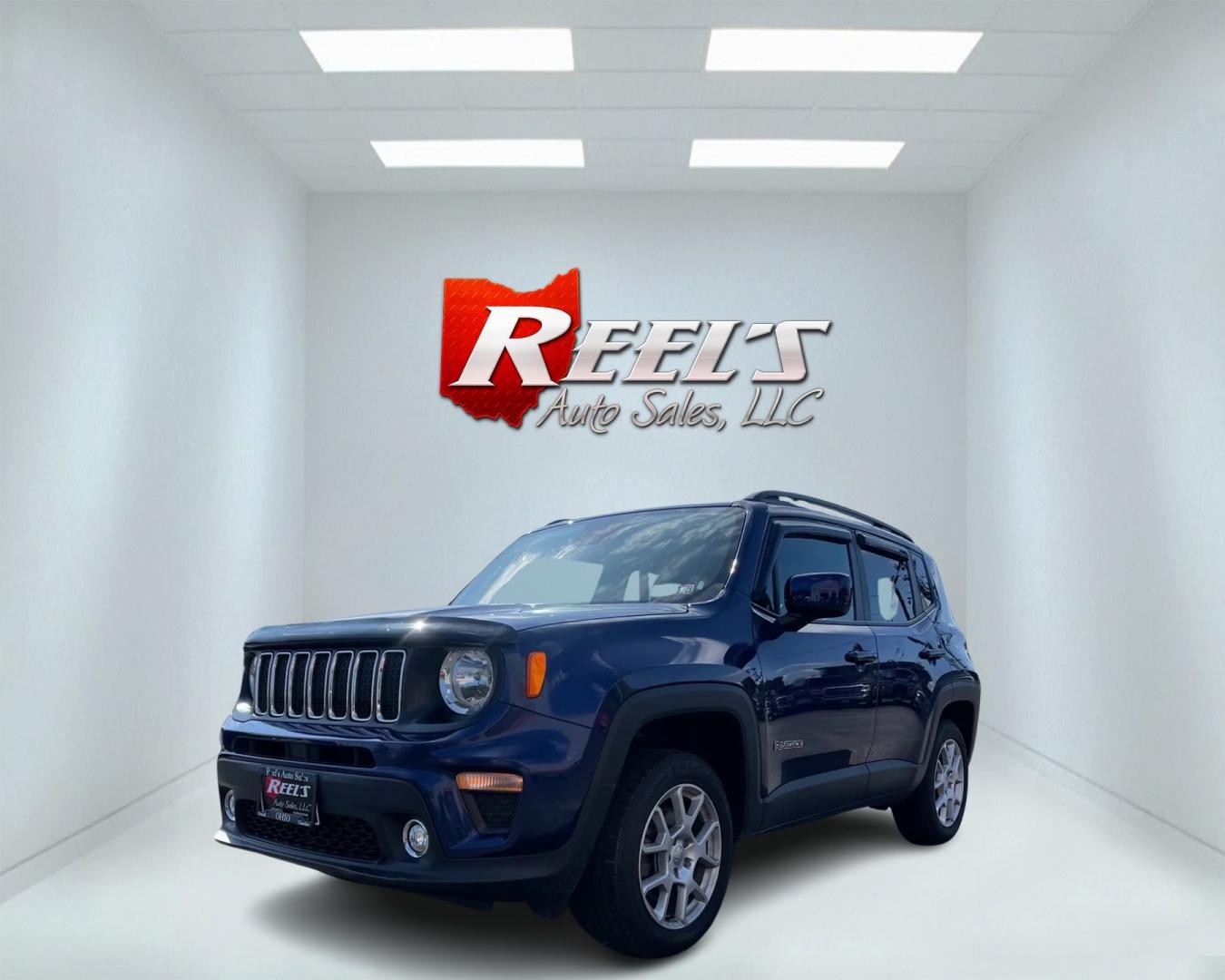 2019 Blue /Black Jeep Renegade Latitude 4WD (ZACNJBB14KP) with an 1.3L Turbo engine, 9A transmission, located at 11115 Chardon Rd. , Chardon, OH, 44024, (440) 214-9705, 41.580246, -81.241943 - Photo#0